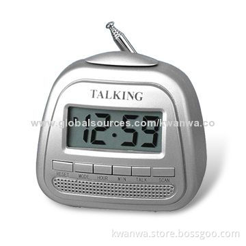 Clock Radio with Time Talking and Daily Alarm Function